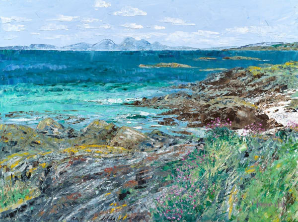 Frances Macdonald, 8. Sea Pinks and Emerald Shallows, Ronachan, 2025