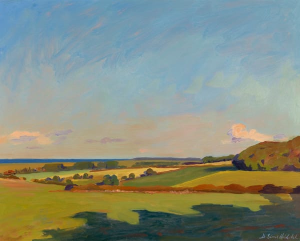 Autumnal Evening light, long shadows above Brancaster Staithe, 2022 Daisy Sims Hilditch
