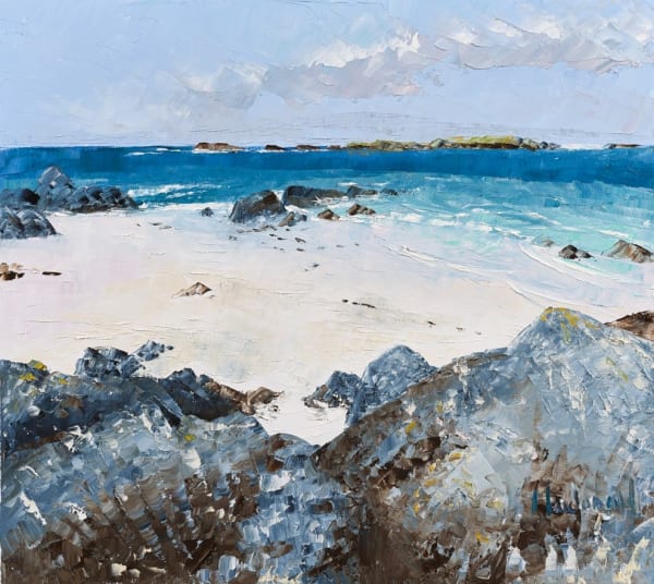 Frances Macdonald, 25. Over the rocks, the perfect beach - Iona, 2025