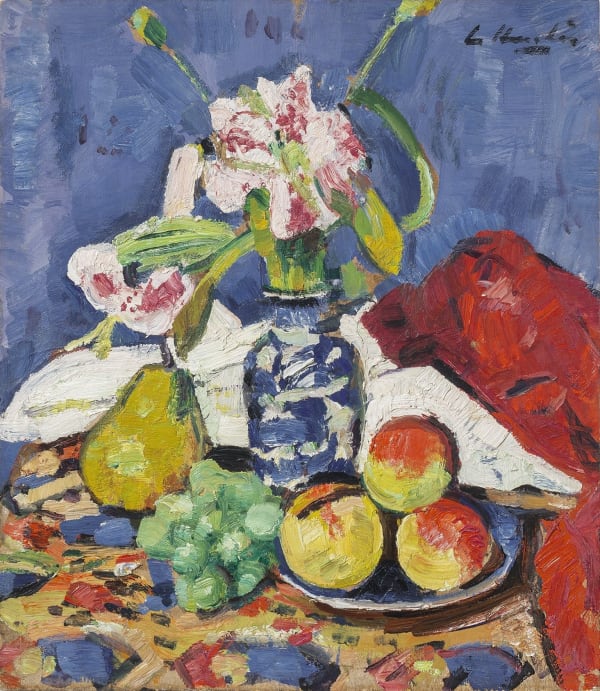 Still Life with Fruit and Flowers, circa 1925 George Leslie Hunter