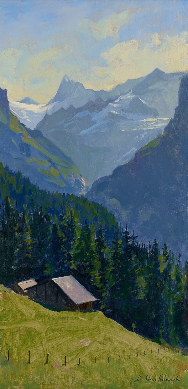Hazy Early Morning Light Towards the Finsteraarhorn Daisy Sims Hilditch