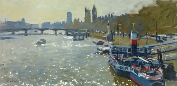 The Thames, towards Westminster Ken Howard