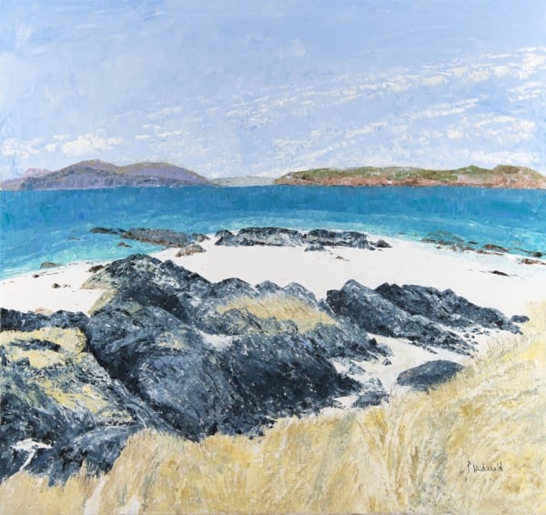 Frances Macdonald, 1. A Glimpse of Ben Mhor from the Machair, Iona, 2025