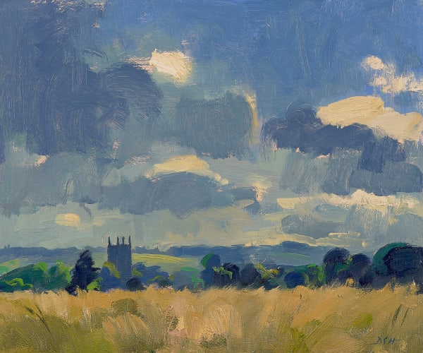 Stormy Light, Wheat Fields and Dedham Church Daisy Sims Hilditch