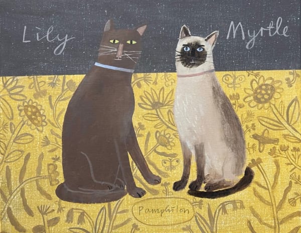 Lily and Myrtle, Garden Cats Elaine Pamphilon