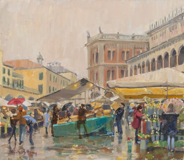 Padova Piazza, the market in the rain Nick Botting