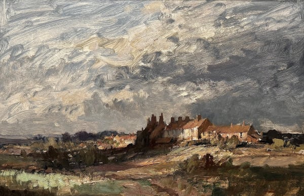 Edward Seago, Cottages on the Rise - Norfolk