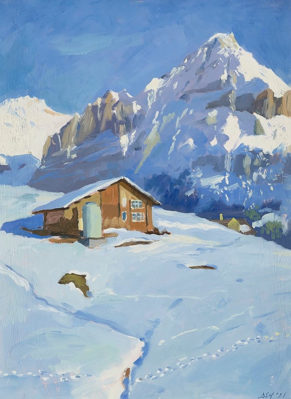 Mountain Farm in the Afternoon Light Daisy Sims Hilditch