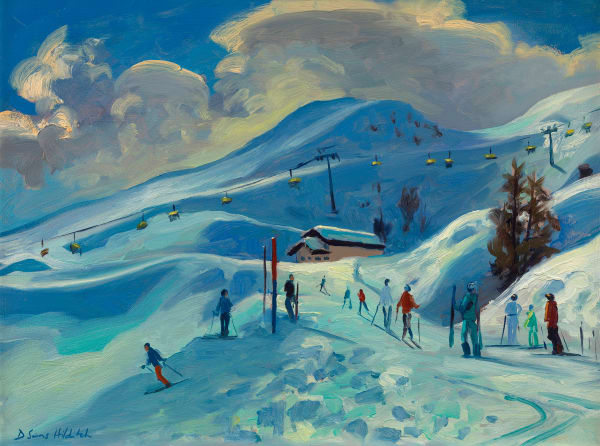 Skiing home, Salastrains Daisy Sims Hilditch