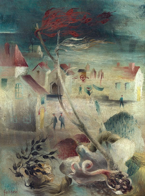 Townscape with still life, circa 1948 Mary Fedden