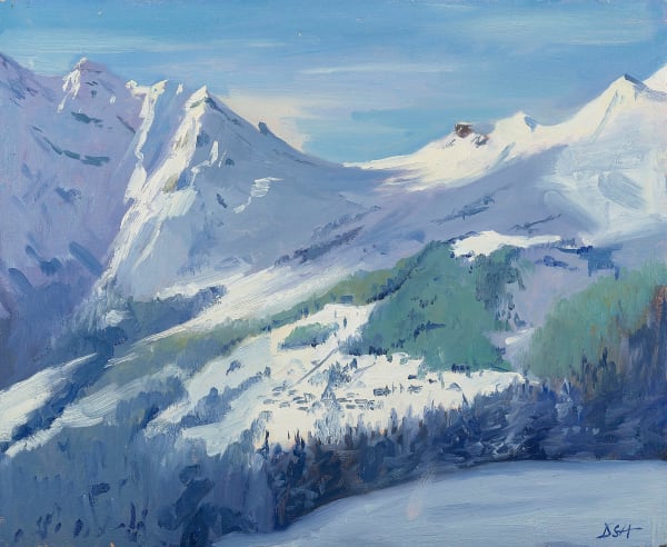 Morning Sunlight on Distant Peaks Daisy Sims Hilditch