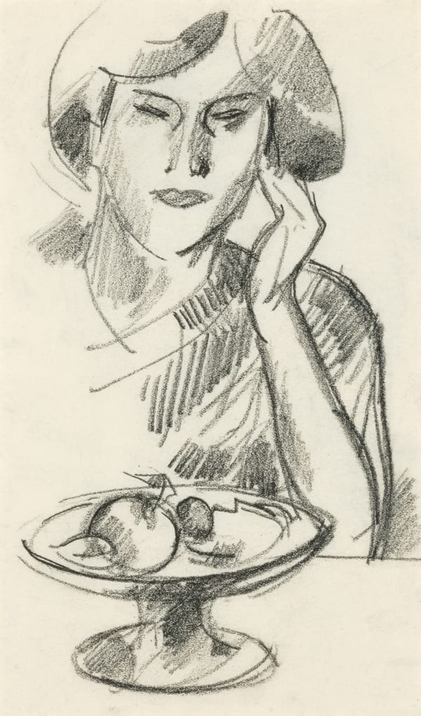 J D Fergusson, Margaret Peploe with Fruit, Cassis, 1913