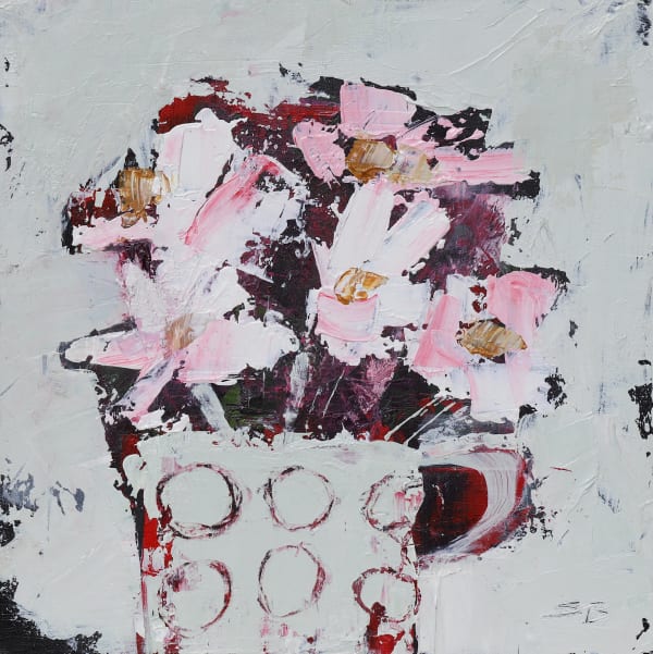 Sonia Barton, Pink Anemones in a Spotty Jug, 2024