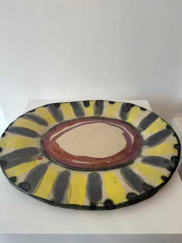 Louise Kaye, Yellow and green oval platter