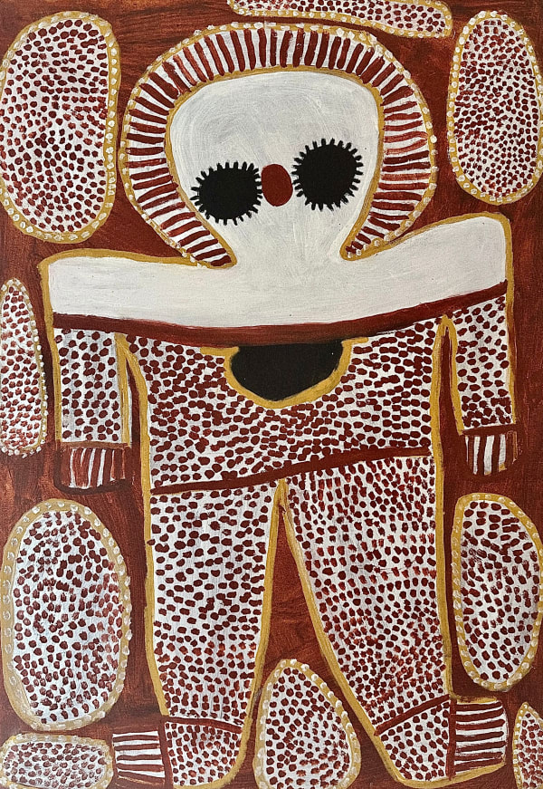 Aboriginal Art, Rosendo Karadada - Rain Spirit Dreaming