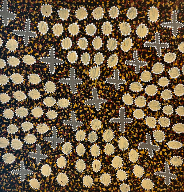 Aboriginal Art, Wendy Napaljarri Kitson - Ngatijirri Jukurrpa (Budgerigar Dreaming), 2024