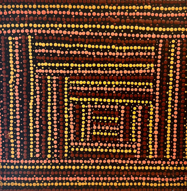 Aboriginal Art, Cecilia Napurrurla Wilson - Nguru Yurntumu-wana (Country around Yuendumu), 2024
