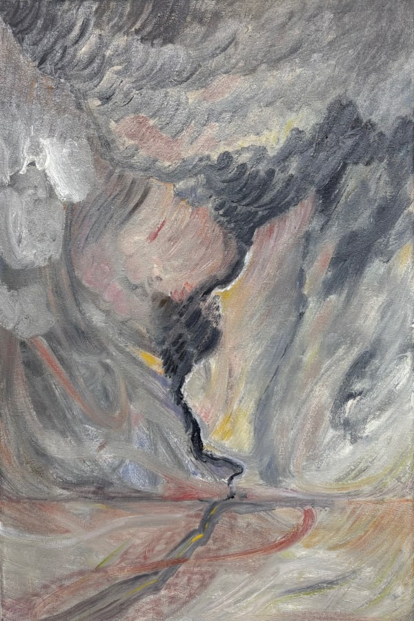 Soumya Netrabile Black Finger, 2025 Oil on Canvas 24 x 16 Inches