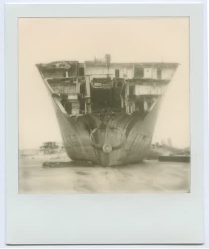 Shumon When dead ships travel 12, 2015 Original polaroid print 4.25 x 3.25 inches