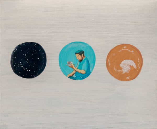 Mahesh Baliga Tea Time, 2018-19 Casein on board 10 x 12 inches