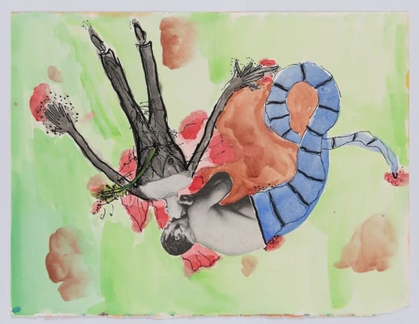 Pallavi Paul Out Of Date 6, 2021 Water Colour And Ink On Paper 8 x 10.8 inches
