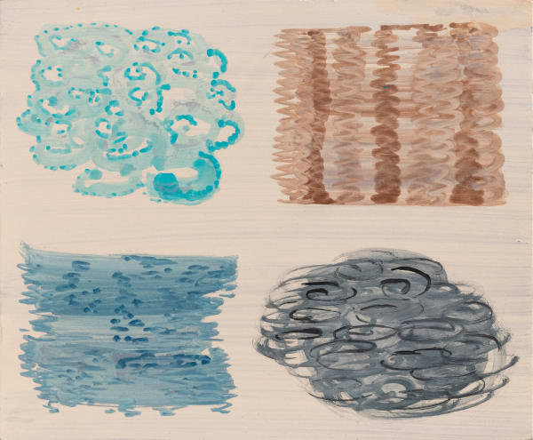 Mahesh Baliga A list of rains, 2018-19 Casein on board 12 x 10 inches