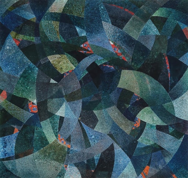 Sandeep Mukherjee Weave, 2023 Acrylic On Duralene 42 x 44 inches