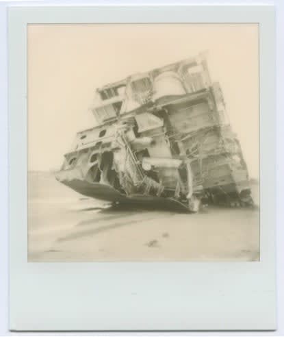 Shumon When dead ships travel 13, 2015 Original Polaroid print 4.25 x 3.25 inches