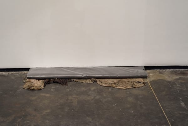 Hemali Bhuta In the state of, 2015 binding cloth and packaging paper roll 56 x 24 x 2 inches