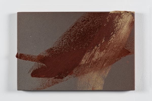 Claire Baker, cloud mud 2, 2024 Natural pigment on aluminium 8 x 12.75 inches