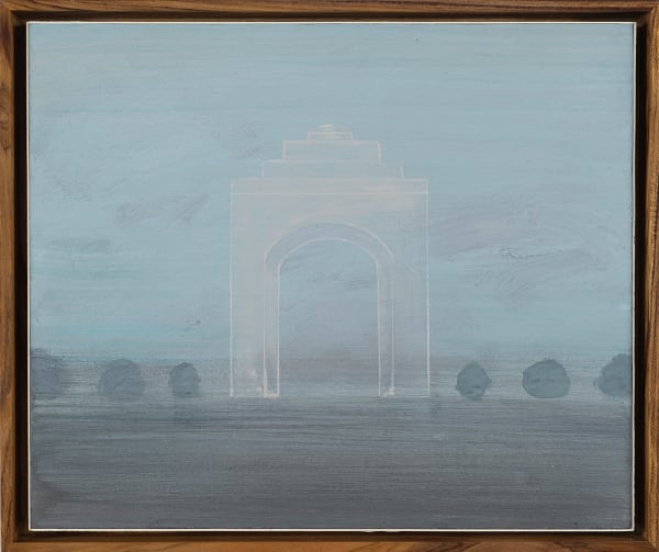 Mahesh Baliga Gate, 2021 Casein on board 10 x 12 inches