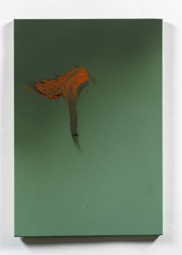 Claire Baker, bloom burst 5, 2024 Natural pigment on aluminium 21.25 x 14.5 inches