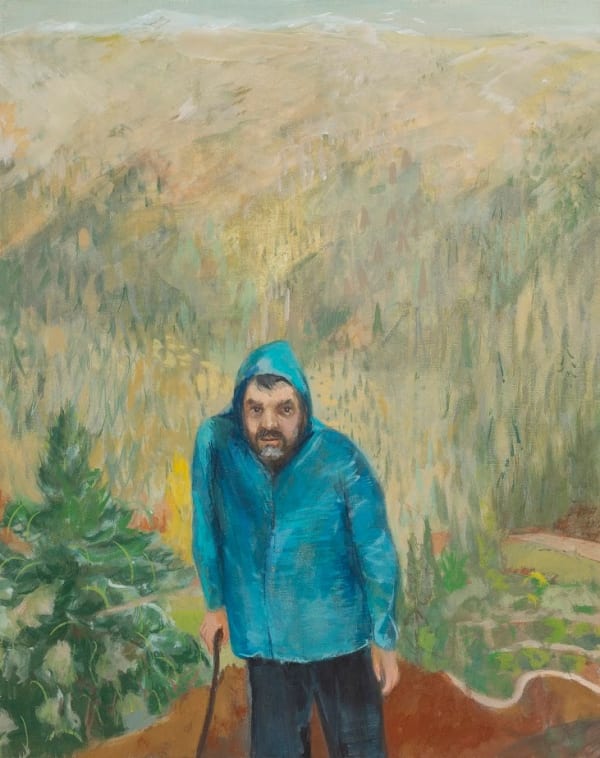 Mahesh Baliga Climber, 2023 Casein Tempera On Linen 21 x 16.5 inches