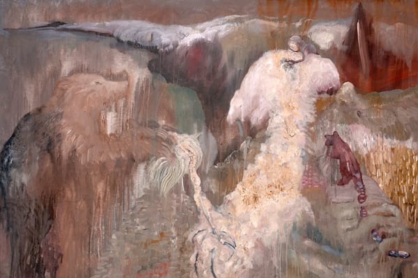 Amitesh Shrivastava Weaver, 2015 Acrylic on canvas 48 x 72 inches