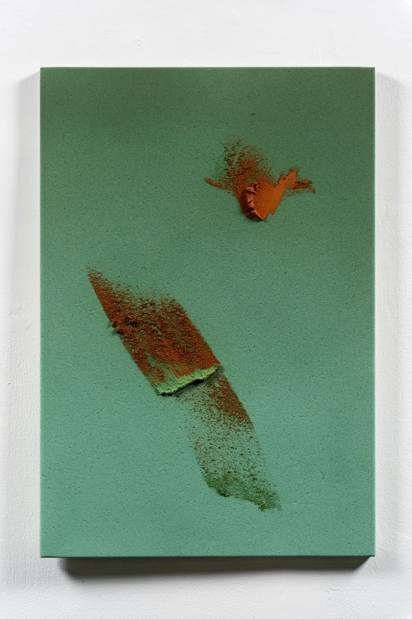 Claire Baker, bloom burst 2, 2024 Natural pigment on aluminium 21.25 x 14.5 inches