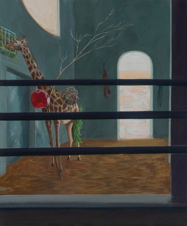 Mahesh Baliga London Zoo, 2023 Casein Tempera On Canvas 24 x 21 inches