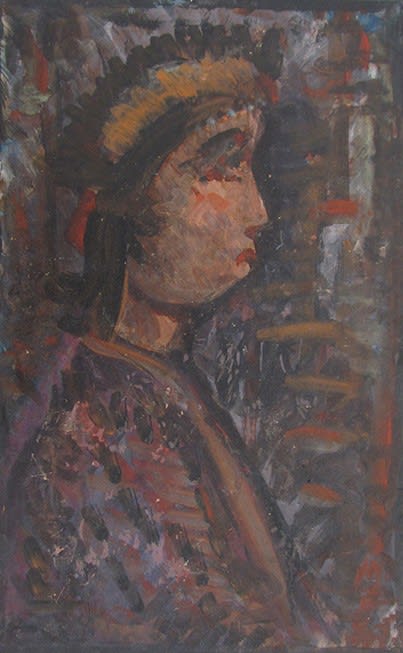 Gobardhan Ash Gypsy Queen, 1948 Gouache on Paper 17 x 10.5 inches