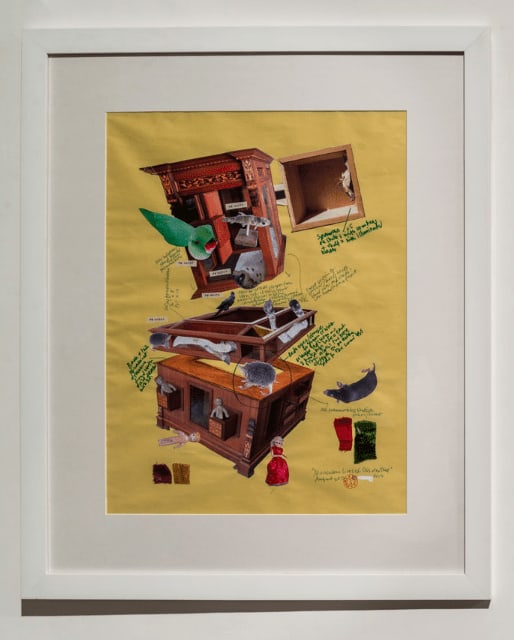 Huma Mulji Untitled # 1, 2013 Collage and acrylic paint on paper 21.5 x 16 inches