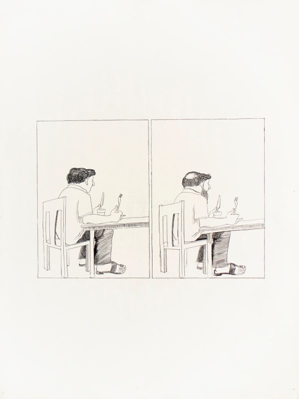 Sarnath Banerjee Omlette, 2011 ink on paper 30 x 22.5 inches