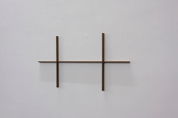 Shreyas Karle Two cuts, two joints , 2018 Wood 24 x 12 x 12 inches