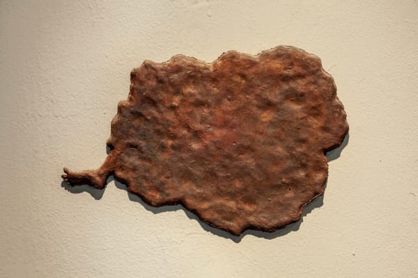 Amol K Patil The politics of skin and movement S23, 2022 Bronze sculpture 14.9 x 12.5 x 0.39 inches Edition of 3 plus 1 artist's proof (Edition record)