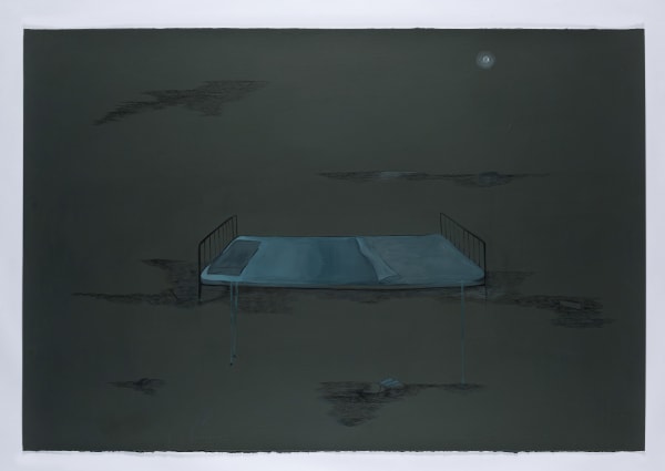 Prajakta Potnis 4:25 am , 2024 Acrylic and Gouache on Archival Paper 30 x 40 inches