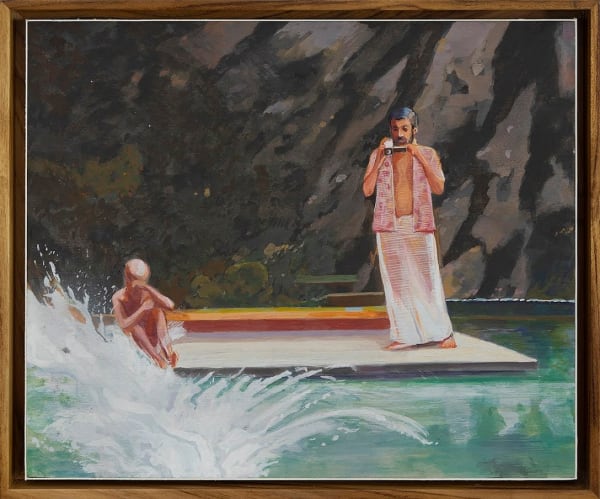 Mahesh Baliga Play Time, 2021 Casein On Board 10 x 12 inches