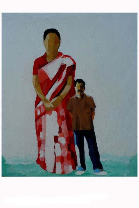 Mahesh Baliga Couple , 2008 Acrylic on Canvas 12 x 10 inches