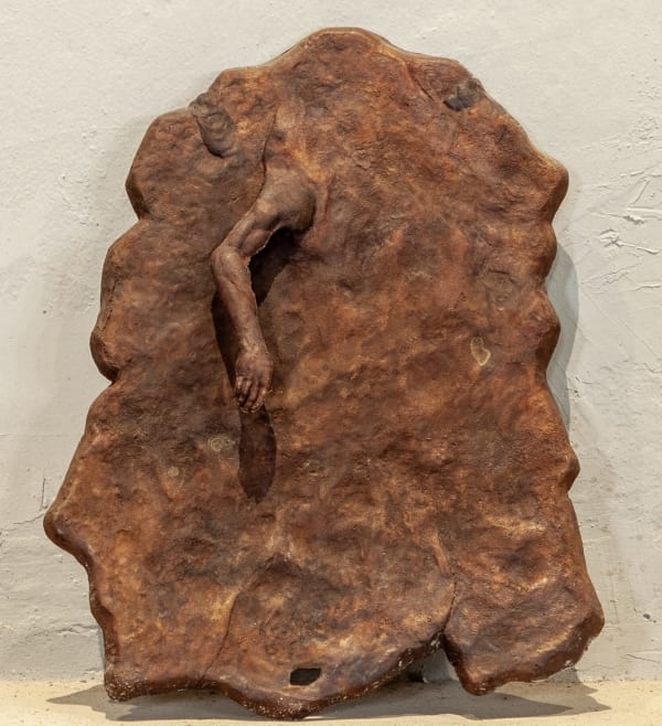 Amol K Patil The politics of skin and movement S7, 2022 Bronze sculpture 16.5 x 12.5 x 1.1 inches Edition of 3 plus 1 artist's proof (Edition record)