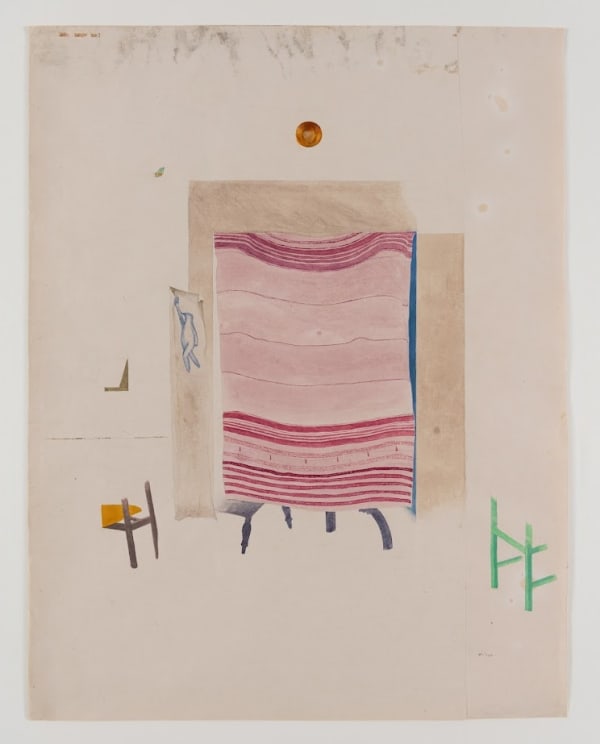 Shreyas Karle Rectangular Drawing For A Round Table Conference, 2023 Watercolor On Paper 22 x 17 inches