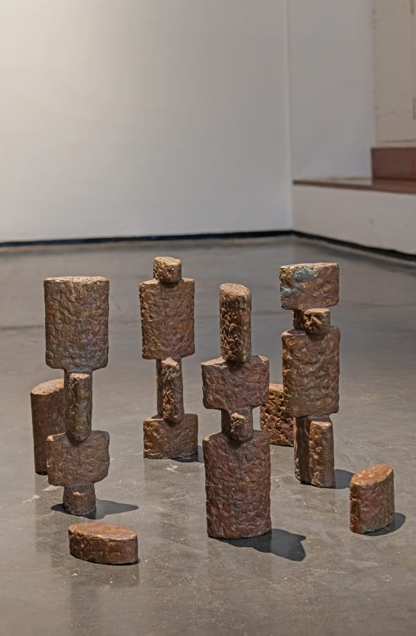 Sushen Ghosh Composition 1:2:3:4 (set of 8), 1990-95 Bronze 15 x 30 x 30 inches