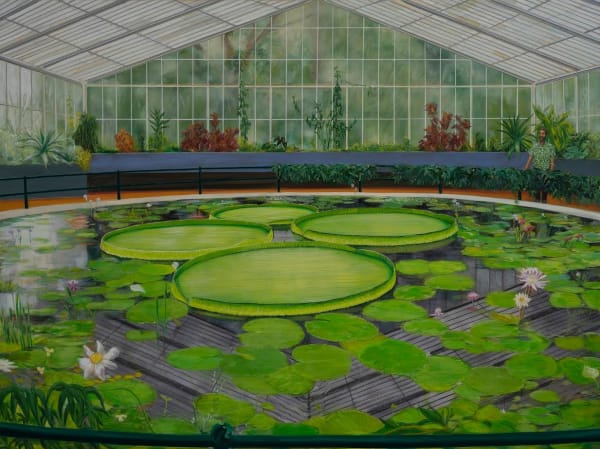 Mahesh Baliga A Butterfly In Amazon, 2023 Casein Tempera On Canvas 72 x 96 inches