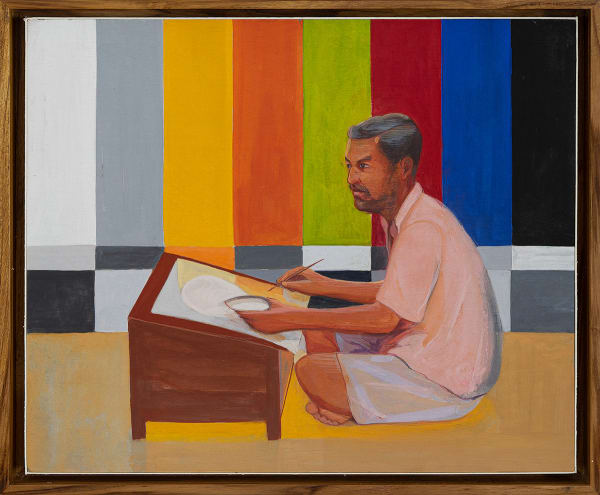 Mahesh Baliga Stuck, 2021 Casein on board 10 x 12 inches