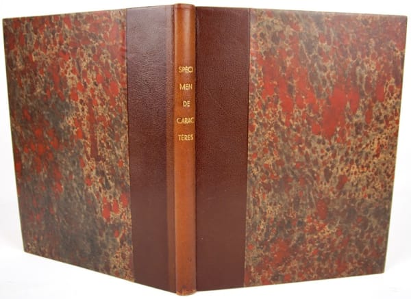 Spécimen de caractères. Binding